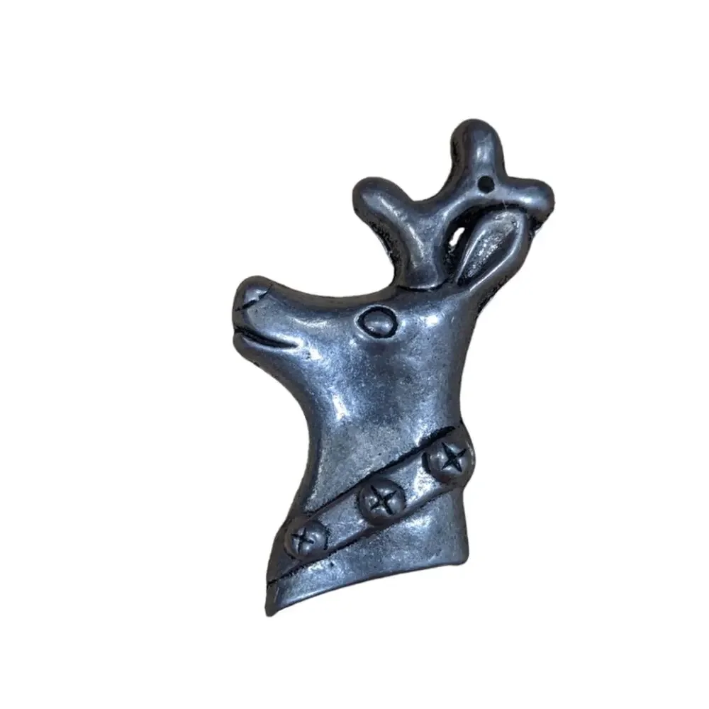 Pewter Reindeer‎ with bells ornament